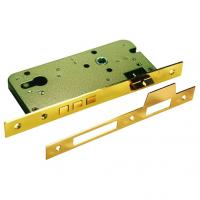 Замок с тремя ригелеми под ключевой цилиндр MORELLI L03 золото