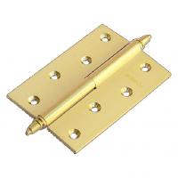 Петля латунная с короной Morelli MB 100X70X3 мат. золото